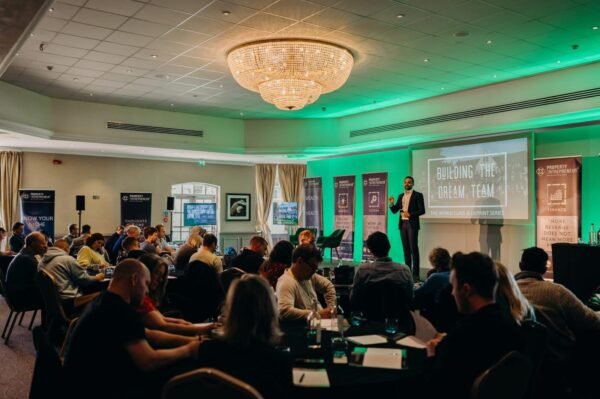 Property Investment Company Lifestyle Property Group owner Shiv Haria giving Lecture